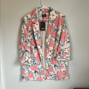 Fate Floral Blazer with Pink and Blue Flowers Size L